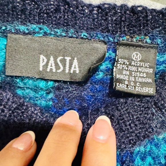 Vintage Pasta Mohair Plaid Sweater - Picture 2 of 3